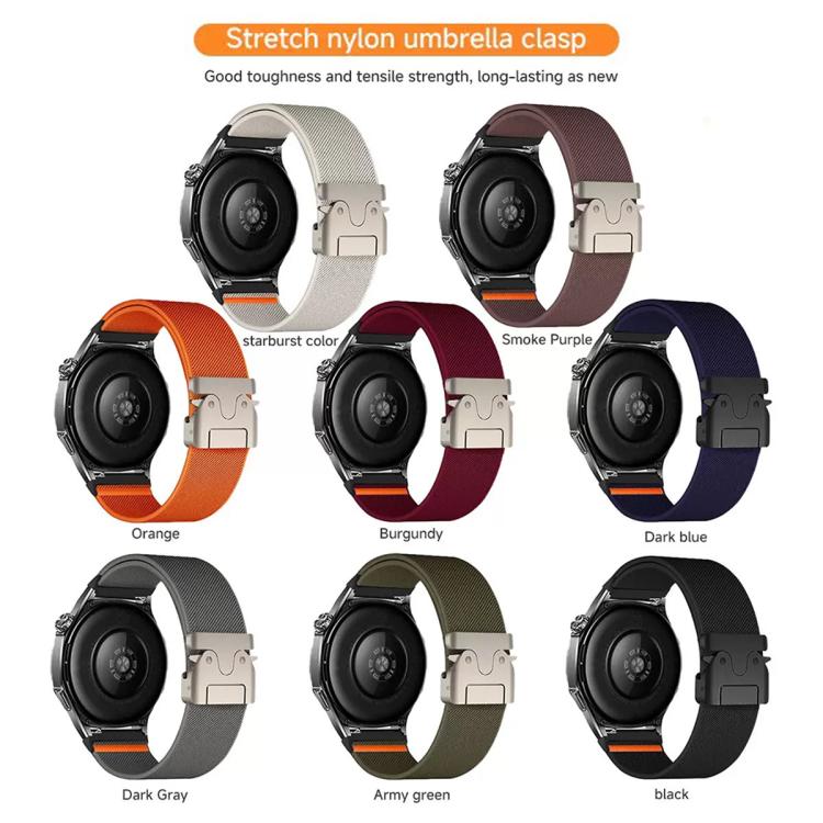 20mm Parachute Buckle Elastic Nylon Watch Band(Wine Red) - free shipping - PMc TechLife - Order now!