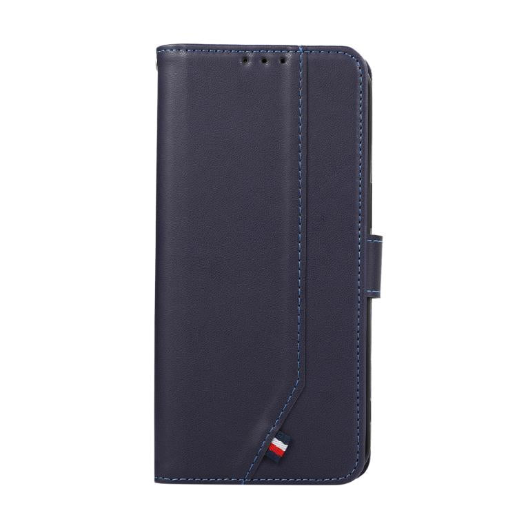 For iPhone 17 Pro ABEEL Delicate Texture Splicing RFID Leather Phone Case(Blue) - free shipping - PMc TechLife - Order now!