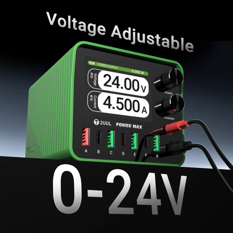 2UUL PC01 POWER MAX 200W Multi-Port Charger Adjustable Voltage Power Supply, Plug:EU Plug - free shipping - PMC TechLife - Order now!