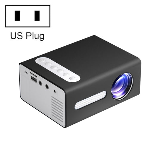 T300 25ANSI LED Portable Home Multimedia Game Projector, US Plug(Black) - LED Projector by PMC Jewellery | Online Shopping South Africa | PMC Jewellery | Buy Now Pay Later Mobicred