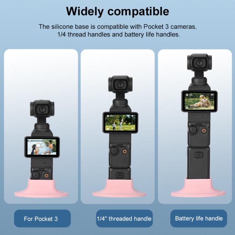 For DJI OSMO Pocket 3 BRDRC Silicone Desktop Base Bracket(Pink) - free shipping - PMC TechLife - Order now!