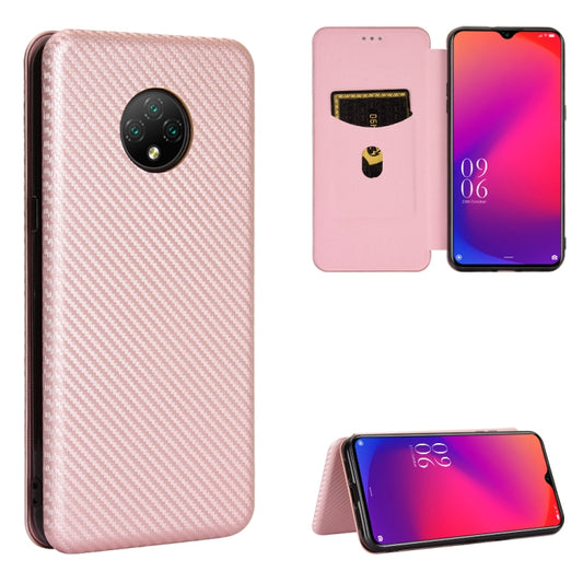 For Doogee X95 Carbon Fiber Texture Horizontal Flip TPU + PC + PU Leather Case with Card Slot & Lanyard(Pink) - More Brand by PMC Jewellery | Online Shopping South Africa | PMC Jewellery | Buy Now Pay Later Mobicred