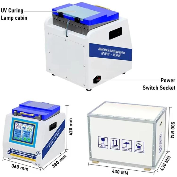 YYD YD-636 UV Curing Laminating Defoaming All-in-One, Plug:UK Plug - free shipping - PMC TechLife - Order now!
