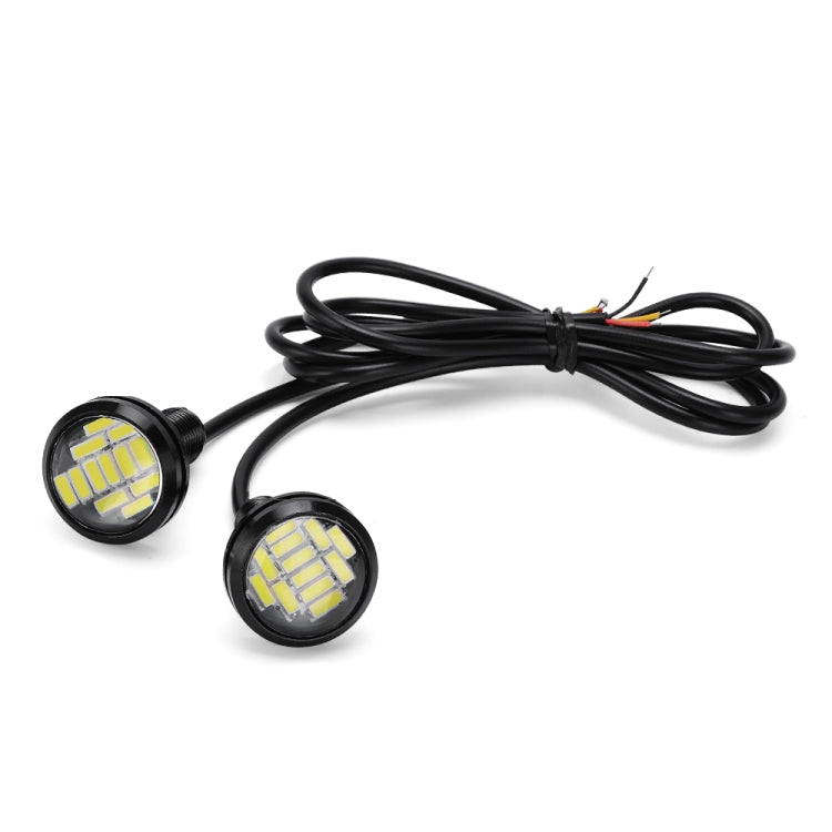 10 PCS 23mm 12LEDs SMD-4014 DC9-80V Motorcycle Eagle Eye Light(White Light) - Eagle Eye Lamps by PMC TechLife | Online Shopping South Africa | PMC TechLife | Buy Now Pay Later Mobicred