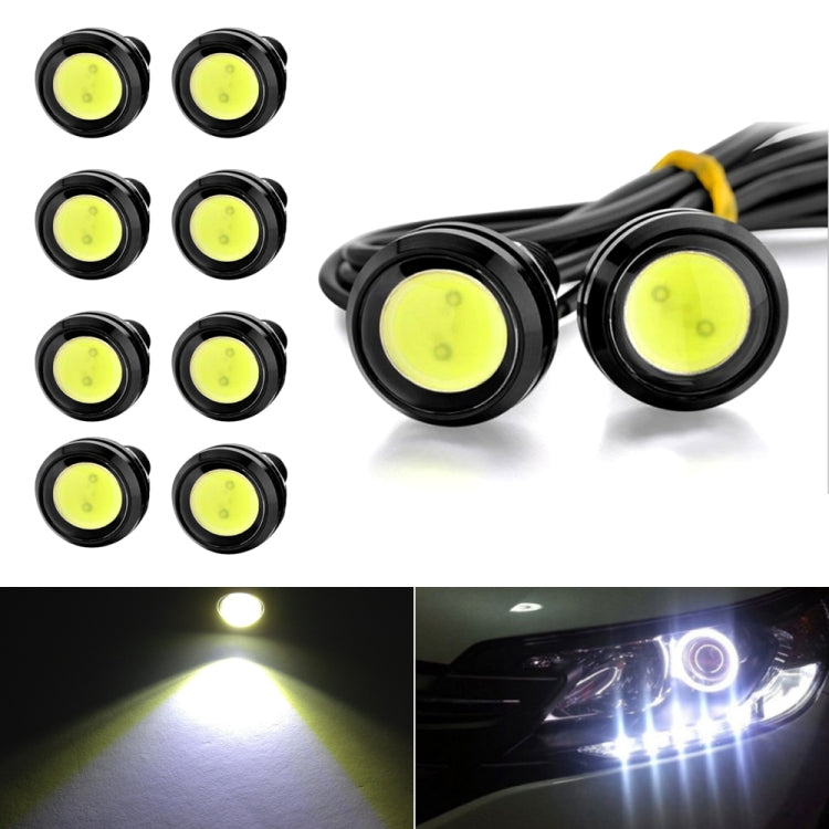 10 PCS 23mm 1.5W DC9-80V Motorcycle Eagle Eye Light Double Lens(White Light) - Eagle Eye Lights by PMC Jewellery | Online Shopping South Africa | PMC Jewellery | Buy Now Pay Later Mobicred