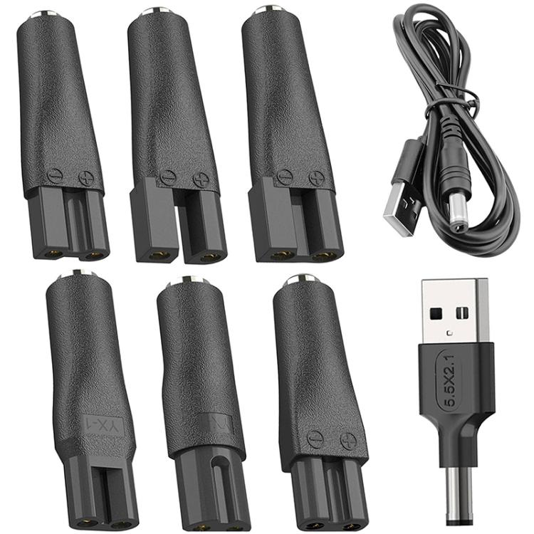 8pcs / Set DC 5.5 x 2.1mm Female to Shaver Interface Charging Adapter Converter - free shipping - PMC TechLife - Order now!