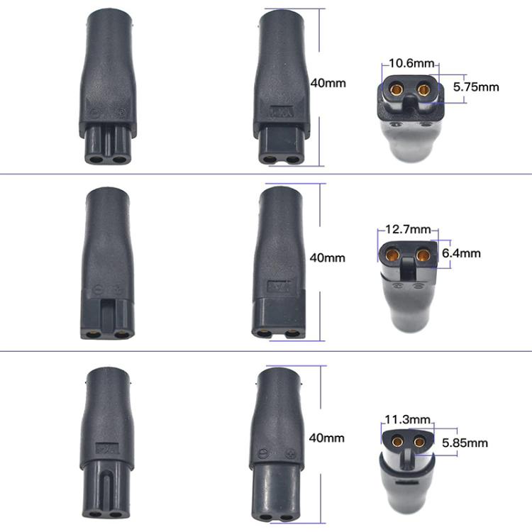 8pcs / Set DC 5.5 x 2.1mm Female to Shaver Interface Charging Adapter Converter - free shipping - PMC TechLife - Order now!