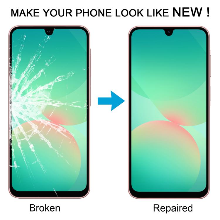 For Samsung Galaxy A26 SM-A266B 10pcs Front Screen Outer Glass Lens with OCA Optically Clear Adhesive - free shipping - PMC TechLife - Order now!