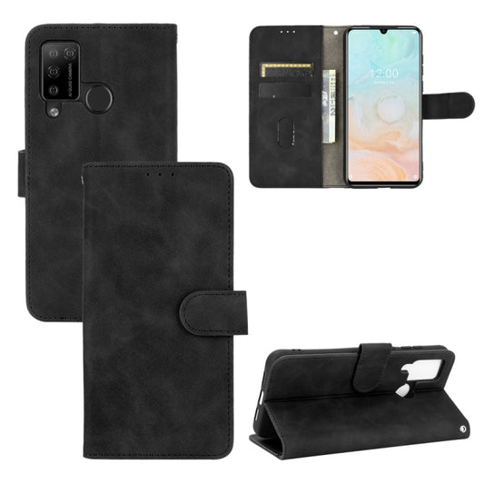 For DOOGEE N20 Pro Solid Color Skin Feel Magnetic Buckle Horizontal Flip Calf Texture PU Leather Case with Holder & Card Slots & Wallet(Black) - More Brand by PMC Jewellery | Online Shopping South Africa | PMC Jewellery | Buy Now Pay Later Mobicred