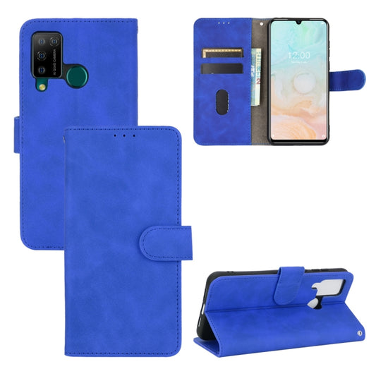 For DOOGEE N20 Pro Solid Color Skin Feel Magnetic Buckle Horizontal Flip Calf Texture PU Leather Case with Holder & Card Slots & Wallet(Blue) - More Brand by PMC Jewellery | Online Shopping South Africa | PMC Jewellery | Buy Now Pay Later Mobicred