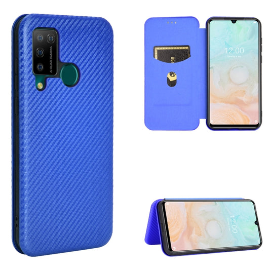 For DOOGEE N20 Pro Carbon Fiber Texture Horizontal Flip TPU + PC + PU Leather Case with Card Slot(Blue) - More Brand by PMC Jewellery | Online Shopping South Africa | PMC Jewellery | Buy Now Pay Later Mobicred