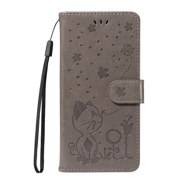 For Nothing Phone 3A Pro Cat and Bee Embossed Flip Leather Phone Case(Grey) - free shipping - PMC TechLife - Order now!