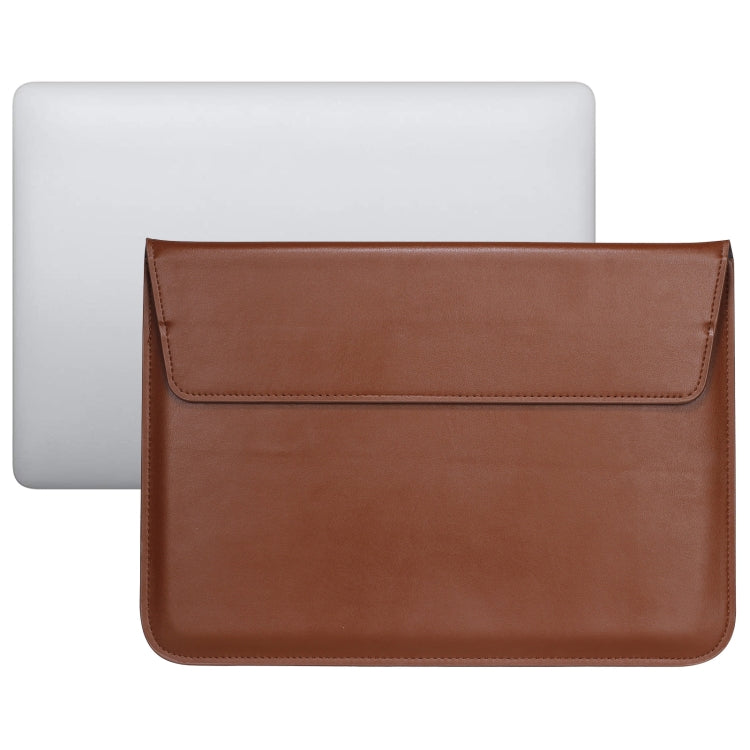 PU Leather Ultra-thin Envelope Bag Laptop Bag for MacBook Air / Pro 11 inch, with Stand Function(Brown) - Protective Bags by PMC Jewellery | Online Shopping South Africa | PMC Jewellery | Buy Now Pay Later Mobicred