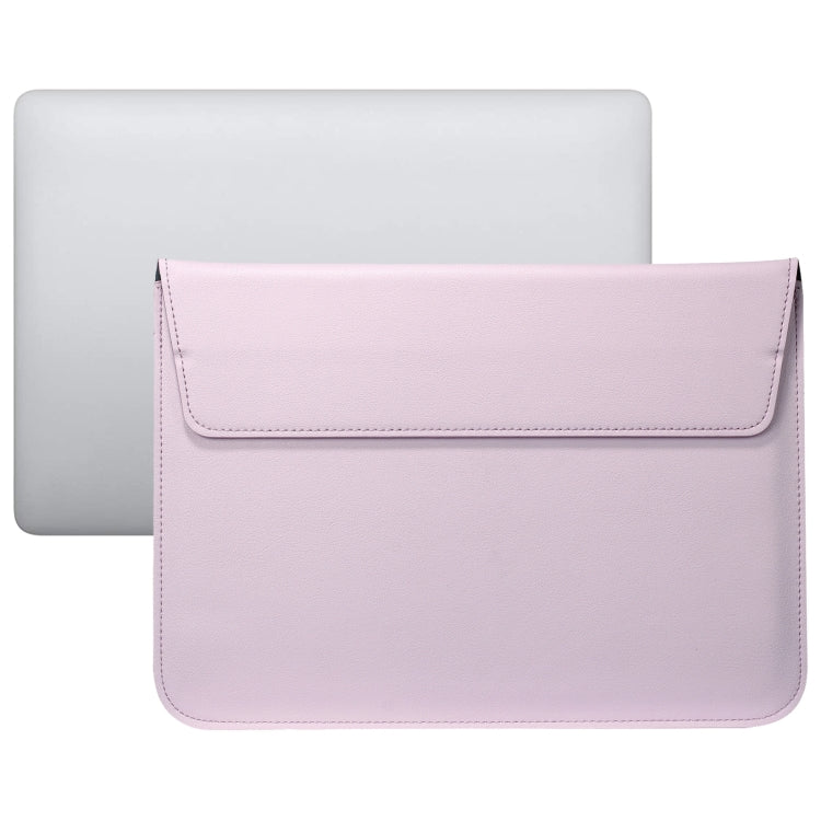 PU Leather Ultra-thin Envelope Bag Laptop Bag for MacBook Air / Pro 15 inch, with Stand Function(Pink) - Protective Bags by PMC Jewellery | Online Shopping South Africa | PMC Jewellery | Buy Now Pay Later Mobicred