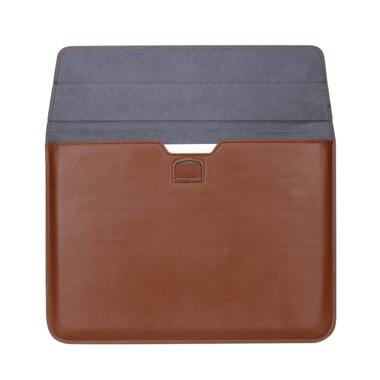 PU Leather Ultra-thin Envelope Bag Laptop Bag for MacBook Air / Pro 15 inch, with Stand Function(Wine Red) - Protective Bags by PMC Jewellery | Online Shopping South Africa | PMC Jewellery | Buy Now Pay Later Mobicred