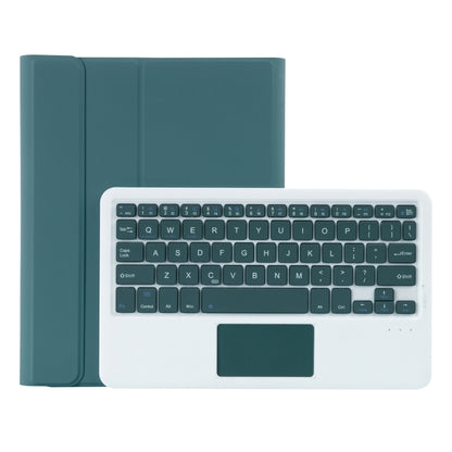 T098B-A Pressed Skin Texture TPU Detachable Candy Colors Bluetooth Keyboard Tablet Case for iPad Air 4 10.9 inch (2020), with Stand & Pen Slot & Touch(Dark Green) - For iPad Air by PMC Jewellery | Online Shopping South Africa | PMC Jewellery | Buy Now Pay Later Mobicred