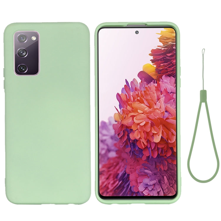 For Samsung Galaxy S20 FE / S20 Lite Pure Color Liquid Silicone Shockproof Full Coverage Case(Green) - Galaxy S20 FE Cases by PMC TechLife | Online Shopping South Africa | PMC TechLife | Buy Now Pay Later Mobicred