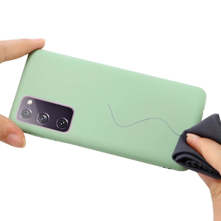 For Samsung Galaxy S20 FE / S20 Lite Pure Color Liquid Silicone Shockproof Full Coverage Case(Green) - Galaxy S20 FE Cases by PMC TechLife | Online Shopping South Africa | PMC TechLife | Buy Now Pay Later Mobicred