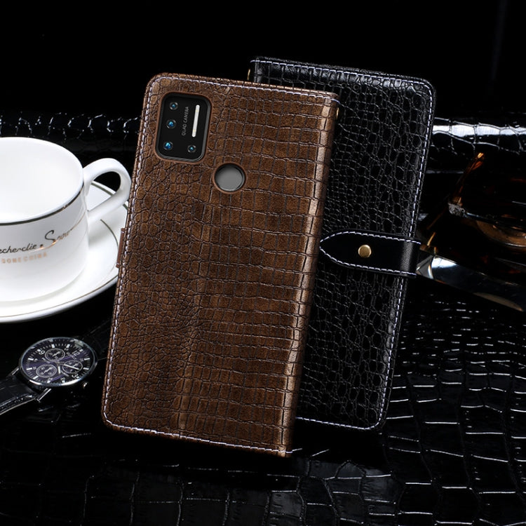 For UMIDIGI A7 idewei Crocodile Texture Horizontal Flip Leather Case with Holder & Card Slots & Wallet(Black) - More Brand by idewei | Online Shopping South Africa | PMC Jewellery | Buy Now Pay Later Mobicred