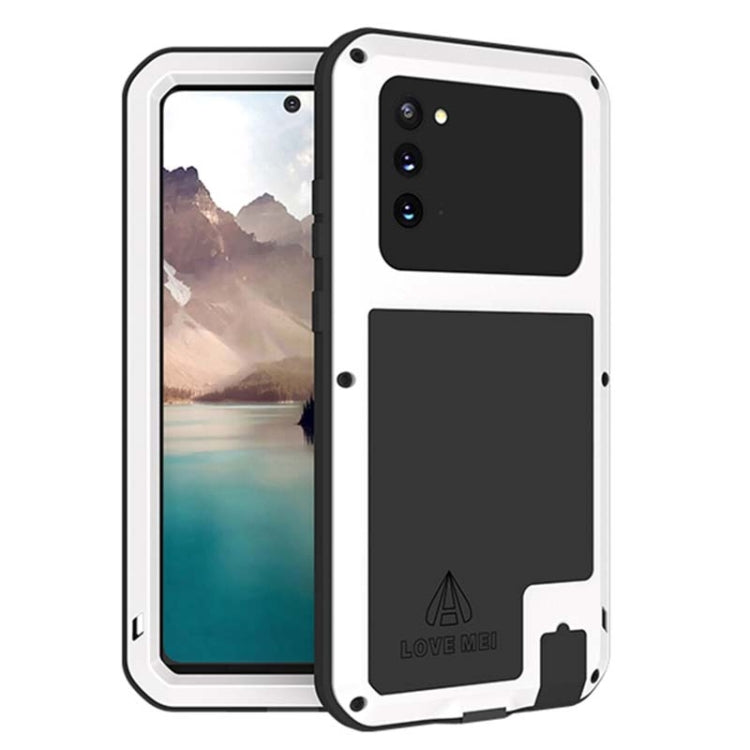 For Samsung Galaxy Note 20 LOVE MEI Metal Shockproof Waterproof Dustproof Protective Case without Glass(White) - Galaxy Note20 Cases by LOVE MEI | Online Shopping South Africa | PMC Jewellery