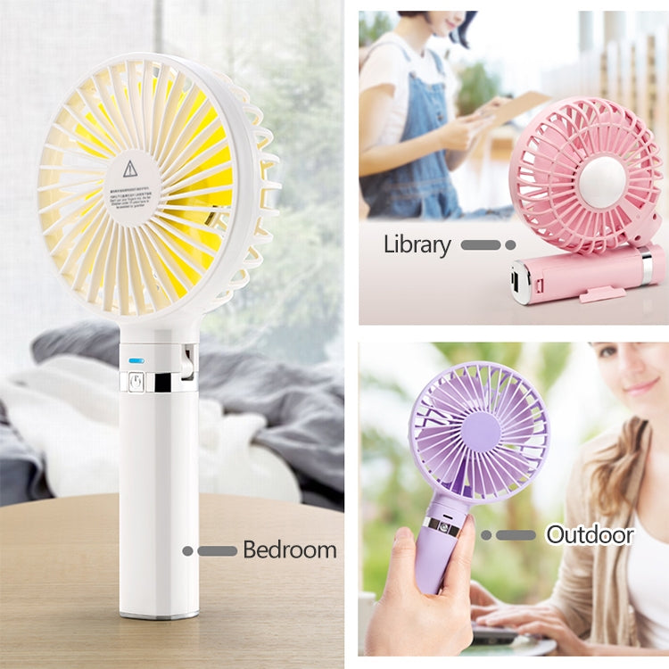 S2 Portable Foldable Handheld Electric Fan, with 3 Speed Control & Night Light (Mint Green) - Electric Fans by PMC Jewellery | Online Shopping South Africa | PMC Jewellery | Buy Now Pay Later Mobicred