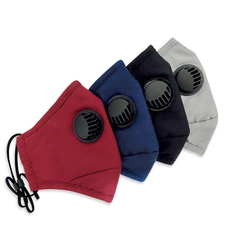For Men Women Washable Replaceable Filter Breath-Valve PM2.5 Dustproof Face Mask(Grey) - Protect Case by PMc TechLife | Online Shopping South Africa | PMc TechLife | Buy Now Pay Later Mobicred