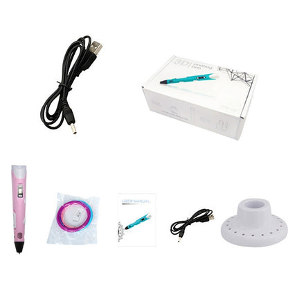 Hand-held 3D Printing Pen, USB Plug(Pink) - 3D Printer by PMC Jewellery | Online Shopping South Africa | PMC Jewellery | Buy Now Pay Later Mobicred