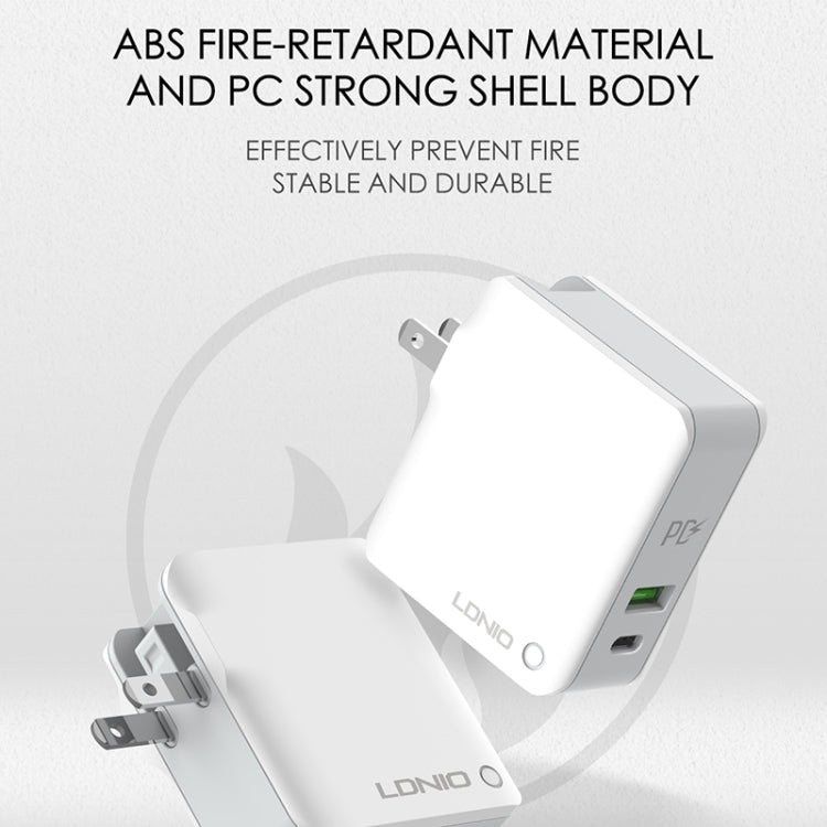 LDNIO A4403C 30W PD + Auto-id Foldable Fast Travel Charger with 1m Micro USB Cable, EU Plug - free shipping - PMC TechLife - Order now!