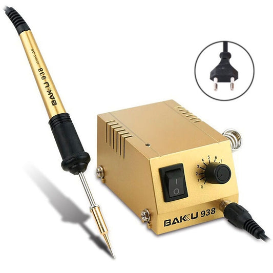 BAKU BK-938 AC 220V 1-18W Mini Thermostatic Soldering Station Electric Iron, EU Plug (Random Color Delivery) - Electric Soldering Iron by BAKU | Online Shopping South Africa | PMC Jewellery | Buy Now Pay Later Mobicred