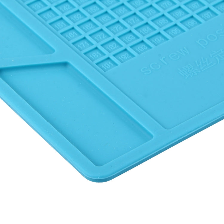 Maintenance Platform High Temperature Heat-resistant Repair Insulation Pad Silicone Mats with Screws Position, Size: 35cm x 25cm(Blue) - Working Mat by PMC Jewellery | Online Shopping South Africa | PMC Jewellery | Buy Now Pay Later Mobicred