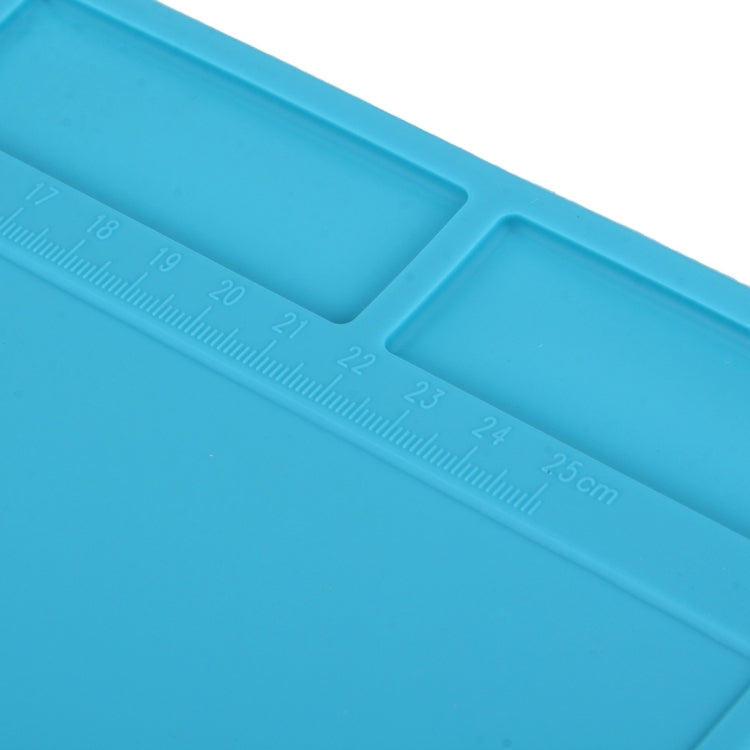 Maintenance Platform High Temperature Heat-resistant Repair Insulation Pad Silicone Mats with Screws Position, Size: 35cm x 25cm(Blue) - Working Mat by PMC Jewellery | Online Shopping South Africa | PMC Jewellery | Buy Now Pay Later Mobicred