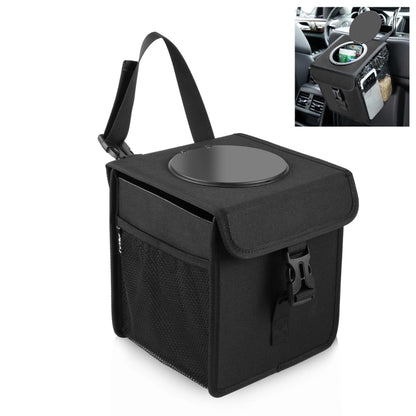 FUNADD Portable Folding Car Back Seat Hook Garbage Can Car Storage Box (Black) - Seat Accessories by FunAdd | Online Shopping South Africa | PMC Jewellery | Buy Now Pay Later Mobicred