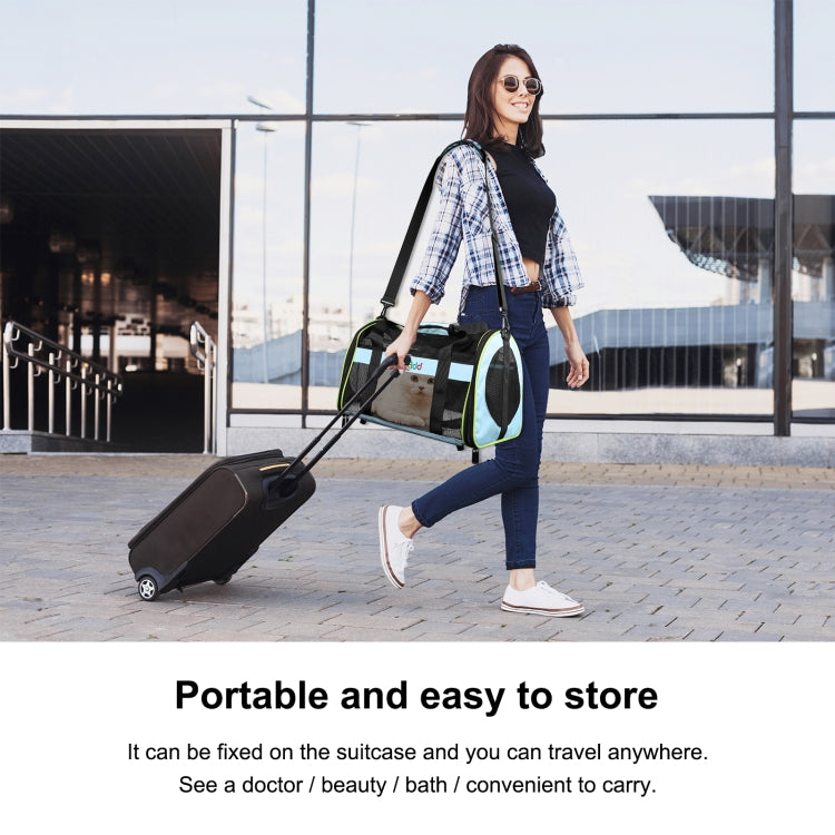 FUNADD Pet Travel Carrier Bag Shoulder Foldable Tote Bag(Blue) - Pet Storages & Bags by FunAdd | Online Shopping South Africa | PMC TechLife | Buy Now Pay Later Mobicred