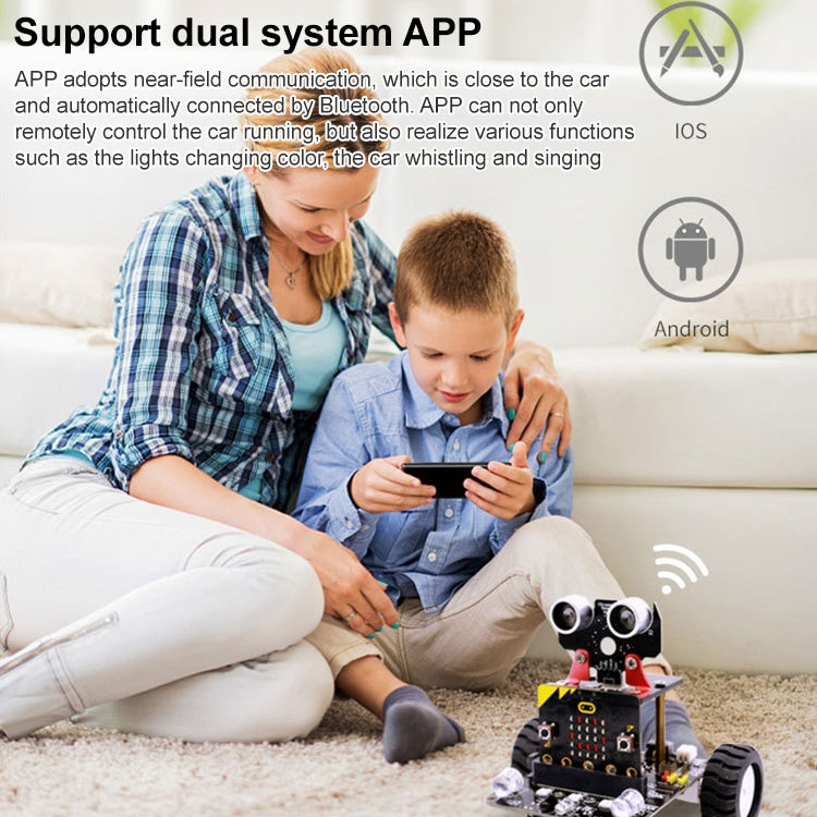 Yahboom Microbit Smart Robot Car Bitbot with IR and APP for Micro:bit V2/V1.5, without Micro:bit V2/V1.5 Board - free shipping - PMC TechLife - Order now!