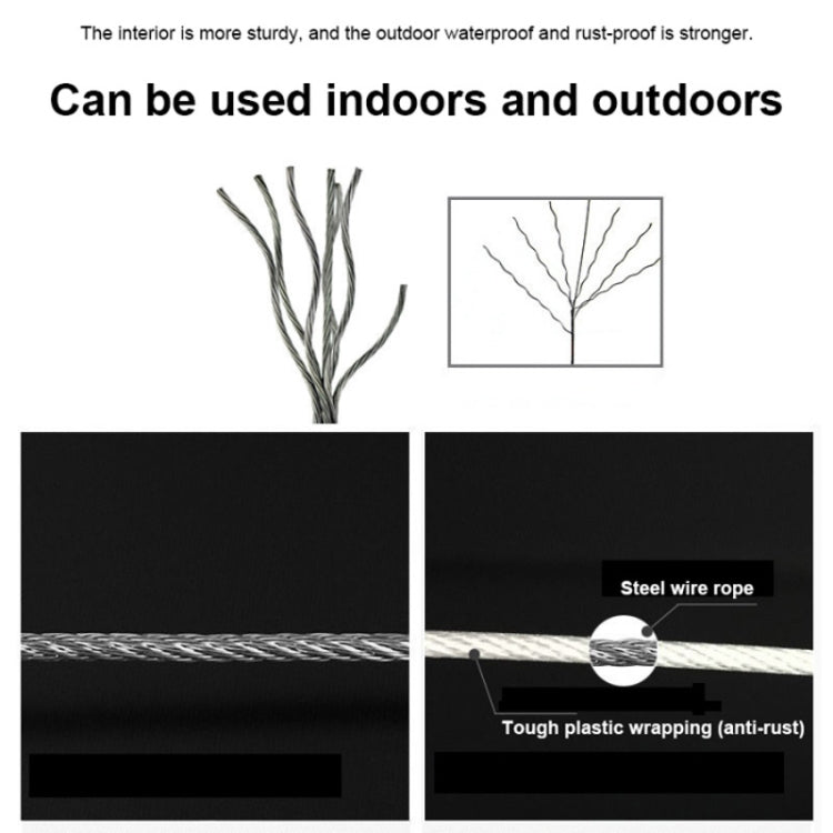 Retractable Indoor And Outdoor Clothes Wall Hanger Magic Drying Rack Balcony Bathroom Invisible Clothesline Wire Rope (Silver) - Shelf & Hooks by PMC Jewellery | Online Shopping South Africa | PMC Jewellery | Buy Now Pay Later Mobicred