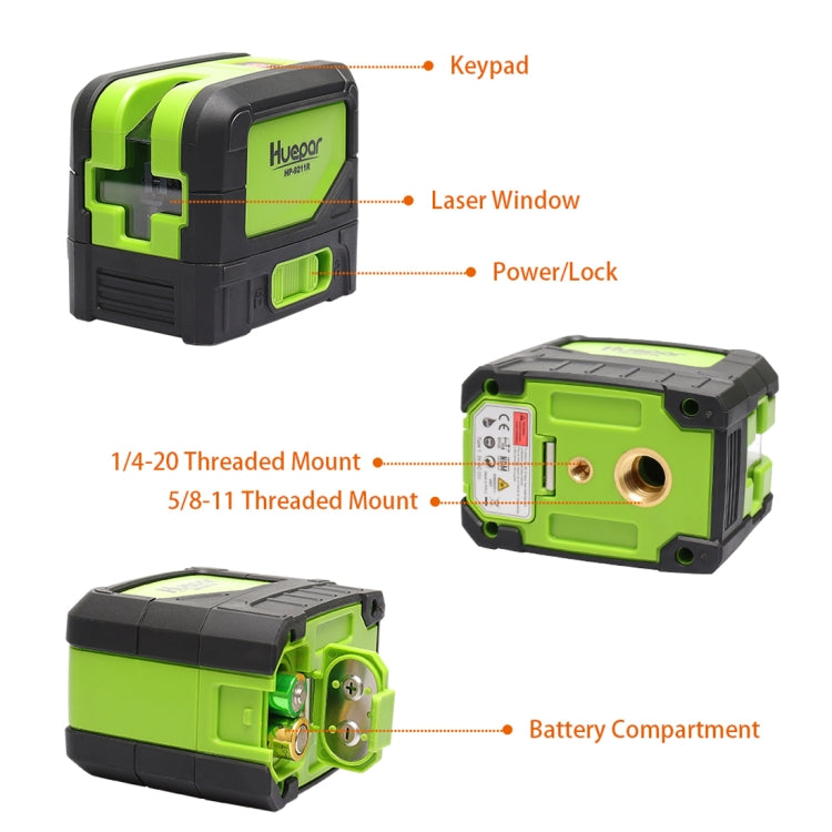 9211R 1V1H 10mW 2 Line 2 Dot Red Beam Laser Level Covering Walls and Floors (Red) - Laser Rangefinder by PMC Jewellery | Online Shopping South Africa | PMC Jewellery | Buy Now Pay Later Mobicred