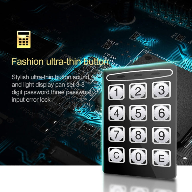 17E Home Mini Electronic Security Lock Box Wall Cabinet Safety Box without Coin-operated Function(Blue) - Safety Box by PMc TechLife | Online Shopping South Africa | PMc TechLife | Buy Now Pay Later Mobicred