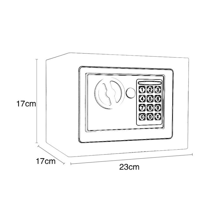 17E Home Mini Electronic Security Lock Box Wall Cabinet Safety Box without Coin-operated Function(Blue) - Safety Box by PMc TechLife | Online Shopping South Africa | PMc TechLife | Buy Now Pay Later Mobicred