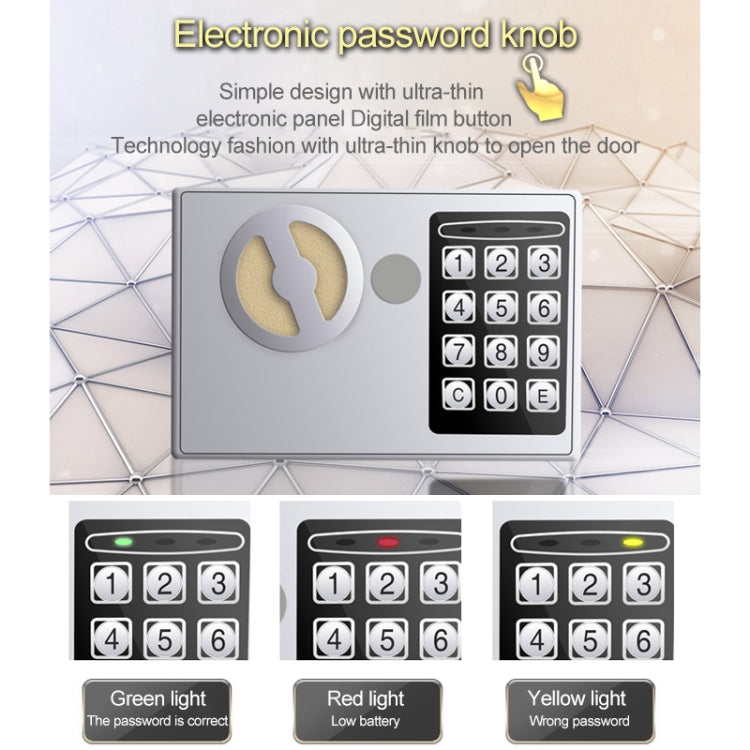 17E Home Mini Electronic Security Lock Box Wall Cabinet Safety Box without Coin-operated Function(Blue) - Safety Box by PMc TechLife | Online Shopping South Africa | PMc TechLife | Buy Now Pay Later Mobicred