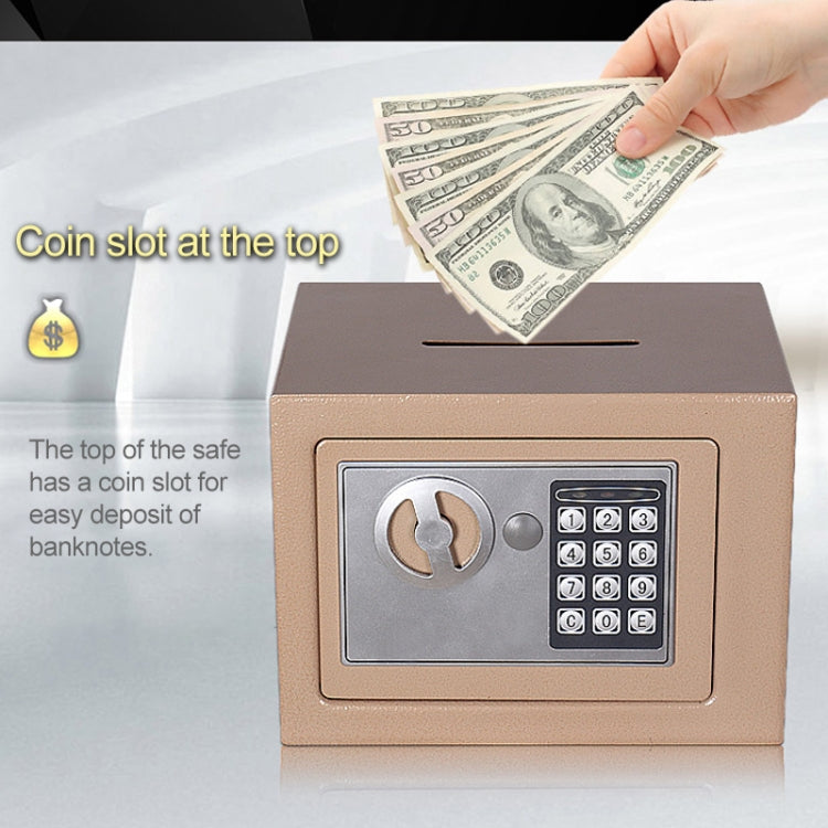 17E Home Mini Electronic Security Lock Box Wall Cabinet Safety Box with Coin-operated Function(Blue) - Safety Box by PMc TechLife | Online Shopping South Africa | PMc TechLife | Buy Now Pay Later Mobicred