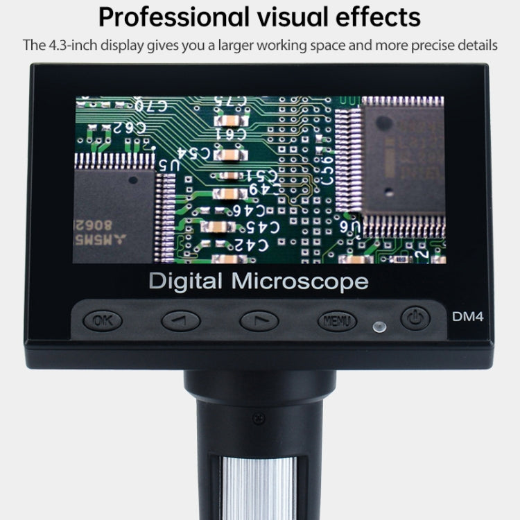 720P 4.3 inch Display Screen HD Industrial Digital Microscope - free shipping - PMC Jewellery - Order now!