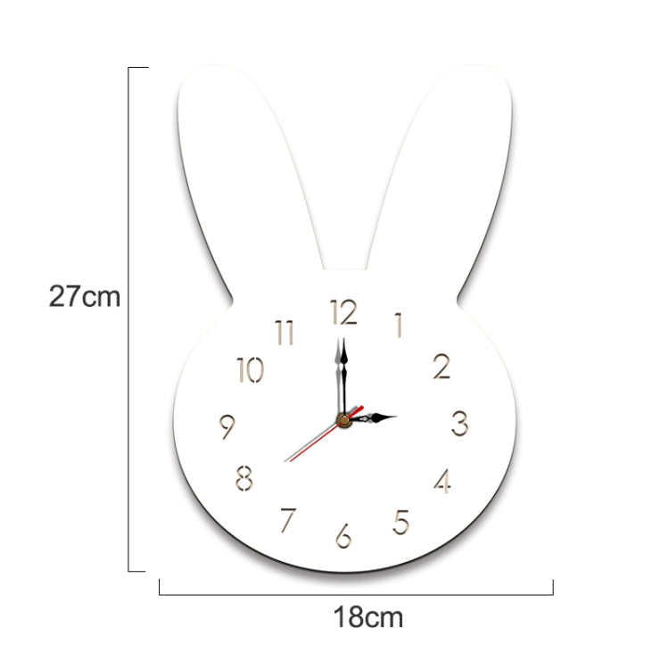 Rabbit Pattern Creative Living Room Decorative Wall Clock (White) - Wall Clock by PMc TechLife | Online Shopping South Africa | PMc TechLife | Buy Now Pay Later Mobicred
