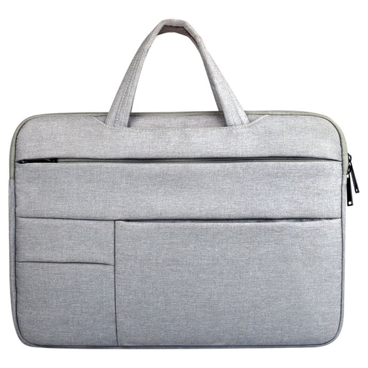 Universal Multiple Pockets Wearable Oxford Cloth Soft Portable Leisurely Handle Laptop Tablet Bag, For 15.6 inch and Below Macbook, Samsung, Lenovo, Sony, DELL Alienware, CHUWI, ASUS, HP (Grey) - 15.6 - 17 inch by PMC Jewellery | Online Shopping South Africa | PMC Jewellery | Buy Now Pay Later Mobicred