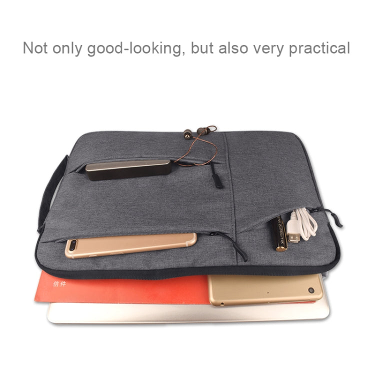 Universal Multiple Pockets Wearable Oxford Cloth Soft Portable Simple Business Laptop Tablet Bag, For 14 inch and Below Macbook, Samsung, Lenovo, Sony, DELL Alienware, CHUWI, ASUS, HP(Grey) - 15 inch by PMC Jewellery | Online Shopping South Africa | PMC Jewellery | Buy Now Pay Later Mobicred