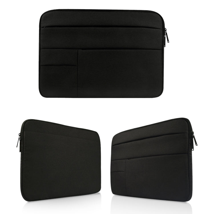 Universal Multiple Pockets Wearable Oxford Cloth Soft Portable Leisurely Laptop Tablet Bag, For 12 inch and Below Macbook, Samsung, Lenovo, Sony, DELL Alienware, CHUWI, ASUS, HP (Black) - 12.1 inch by PMC Jewellery | Online Shopping South Africa | PMC Jewellery | Buy Now Pay Later Mobicred