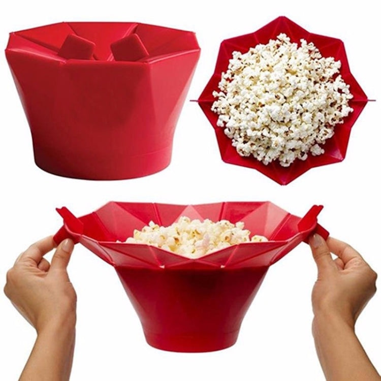 2 PCS Creative Foldable Silicone Microwave Popcorn Maker(Red) - free shipping - PMC TechLife - Order now!