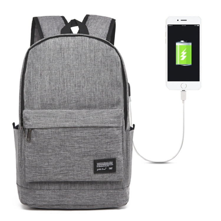 Universal Multi-Function Oxford Cloth Laptop Shoulders Bag Backpack with External USB Charging Port, Size: 45x31x16cm, For 15.6 inch and Below Macbook, Samsung, Lenovo, Sony, DELL Alienware, CHUWI, ASUS, HP(Grey) - Backpack by PMC Jewellery | Online Shopping South Africa | PMC Jewellery | Buy Now Pay Later Mobicred