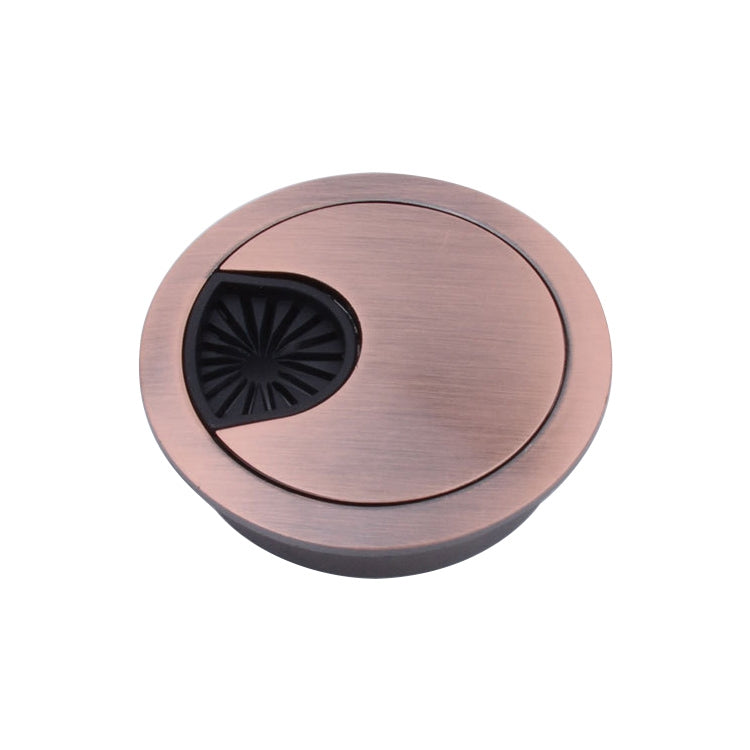 2 PCS Desk Computer Desktop Zinc Alloy Round Threading Box Hole Cover, Hole Diameter: 50mm (Red Bronze) - Furniture Accessories by PMC Jewellery | Online Shopping South Africa | PMC Jewellery