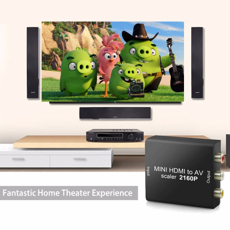Mini HDMI to AV / CVBS Composite Video Signal Converter(Black) - Converter by PMC Jewellery | Online Shopping South Africa | PMC Jewellery | Buy Now Pay Later Mobicred