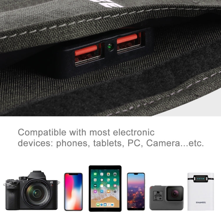 HAWEEL 21W Foldable Solar Panel Charger with 5V 3A Max Dual USB Ports - free shipping - PMC TechLife - Order now!